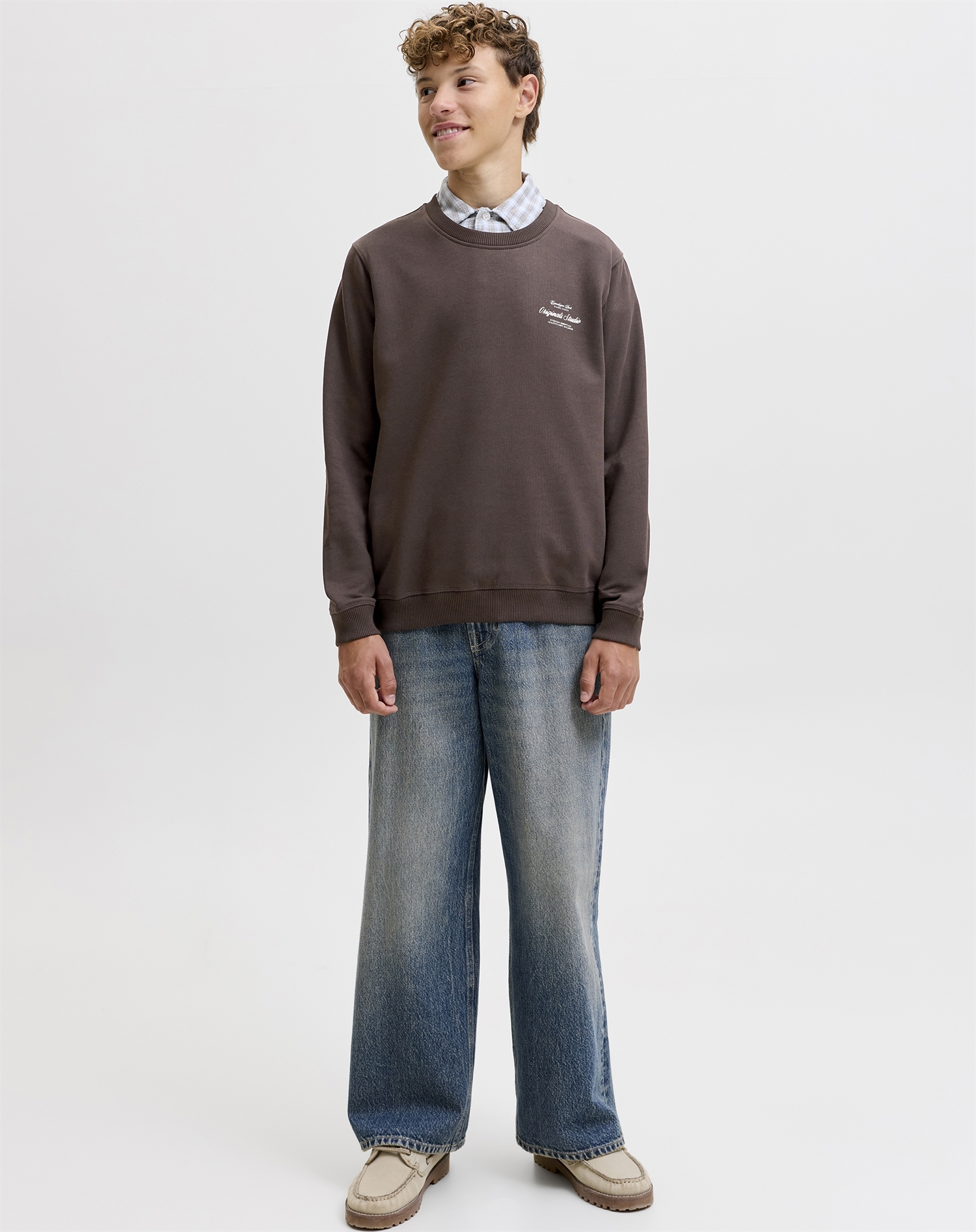 Jack & Jones Junior - JORNorrebro Typo Back Sweatshirt - Java